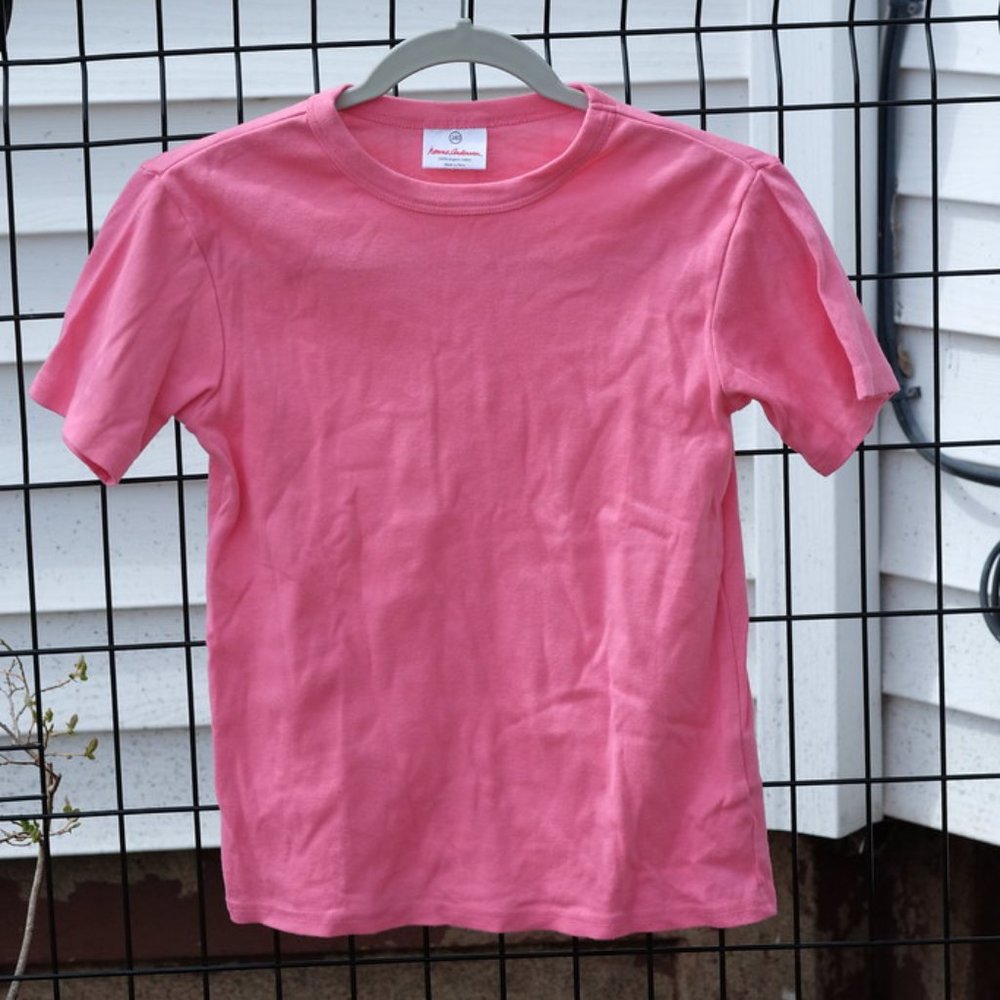 Hanna Andersson 140 CM Pink Tshirt Organic Cotton & tights too. See Below!
